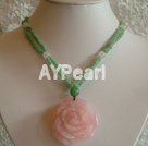 Rose quartz necklace
