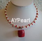 coral pearl necklace