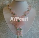 Rose quartz aventurine necklace