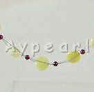 Wholesale Garnet lemon stone necklace