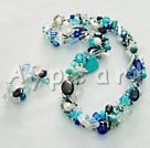 pearl crystal turquoise set