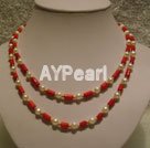 coral pearl necklace