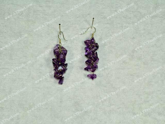 Wholesale Crystal Jewelry-Amethyst earring