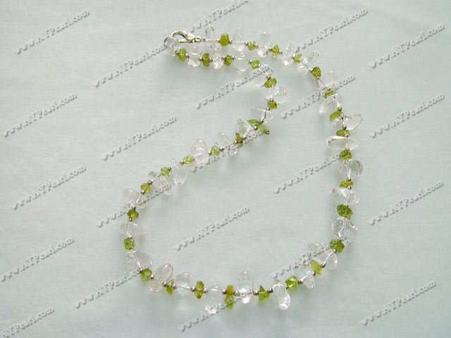 Peridot crystal necklace