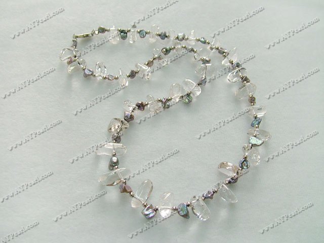 pearl crytal necklace