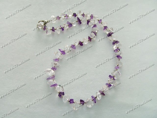 Wholesale Crystal Jewelry-amethyst white crystal necklace