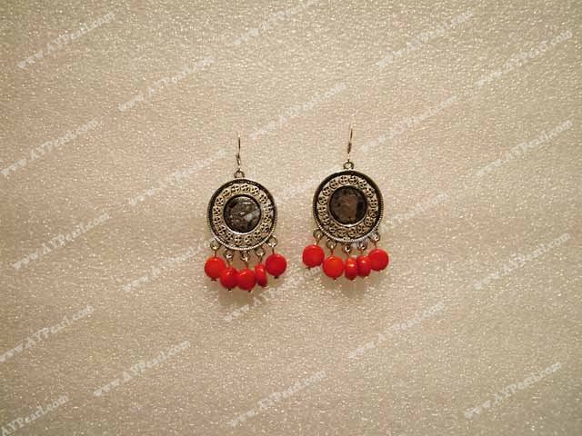 coral earring