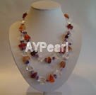 Wholesale Gemstone Necklace-carnelian crystal necklace