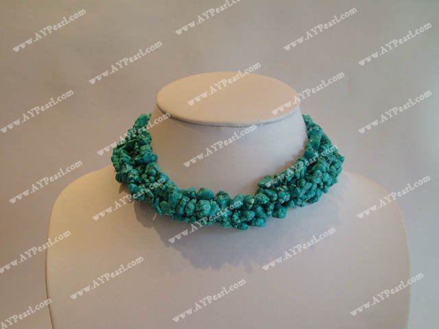 bleu turquoise collier