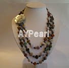 Wholesale black pearl India carnelian necklace