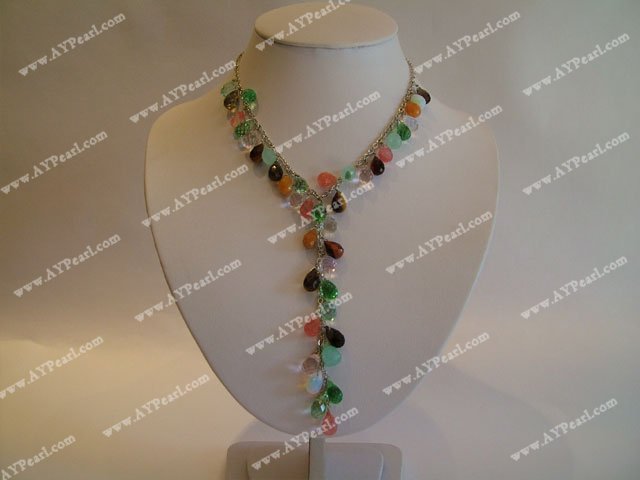 multicolor crystal necklace