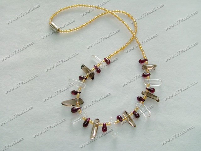 crystal garnet necklace