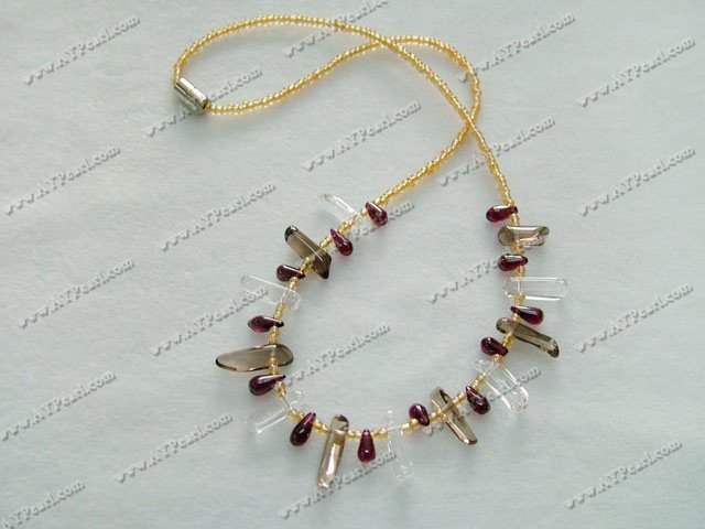Wholesale Crystal Jewelry-crystal garnet necklace