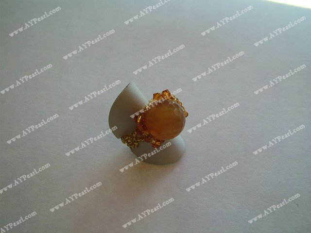 Imitation Jewelry supplies-carnelian Austria crystal finger ring