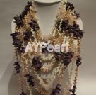 Amethyst Rose quartz pearl necklace
