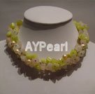 lemon jade pearl necklace