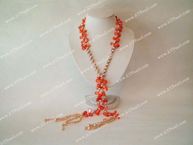 pearl coral necklace