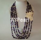 Amethyst pearl necklace