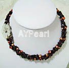 Wholesale pearls garnet necklace