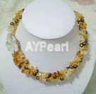 pearls and citrine necklace