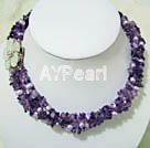 Wholesale Gemstone Necklace-pearls and Amethyst necklace