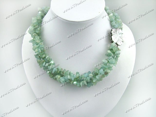 pearl Aquamarine necklace