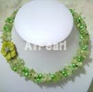 Wholesale pearls Green rutilated quartz necklace