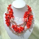 Wholesale coral pearl necklace