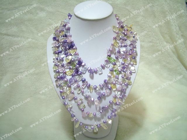 Wholesale Crystal Jewelry-crystal pearl necklace