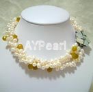 pearls crystal necklace