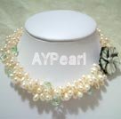 Wholesale pearl blue quartz necklace