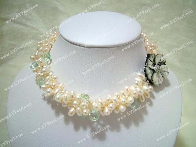 pearl blue quartz necklace