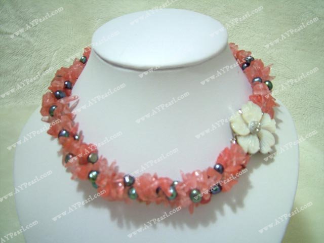 Pearl Cherry Quarz-Halskette