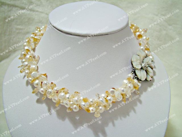 pearl citrine necklace