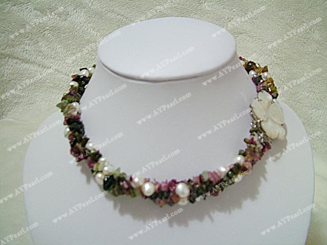 Tourmaline pearl necklace