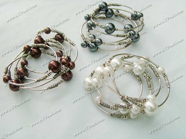 Wholesale Shell Jewelry-dyed like-pearl bracelet