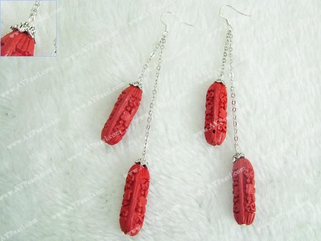 Cinnabar earrings