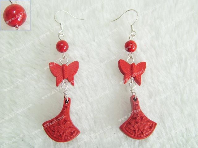 Cinnabar earrings