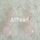 Wholesale Gemstone Earrings-Rose quartz earring
