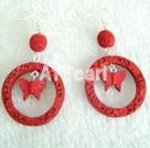 Wholesale earring-lacquer-carved earring