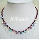 Wholesale garnet crystal necklace