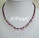 garnet crystal necklace