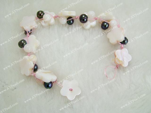 black pearl shell bracelet
