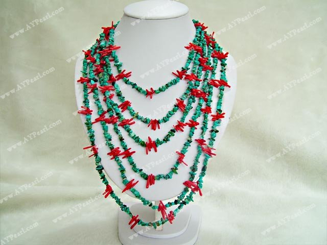 coral and Turquoise necklace