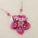 Wholesale crystal flower necklace