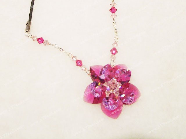 crystal flower necklace