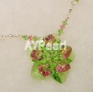 Wholesale crystal flower necklace