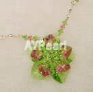 Wholesale Austrian Jewelry-crystal flower necklace