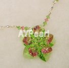 crystal flower necklace