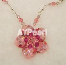 crystal flower necklace